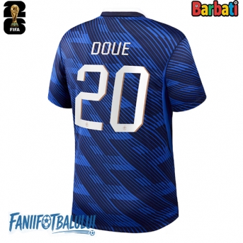 Franța Desire Doue #20 Tricou Fotbal Replică Mondial 2026 Barbati Acasa